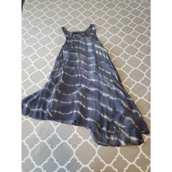 *Nicholas K Blue Asymmetric Watercolor Tie Dye Dress size small - Picture 4 of 9
